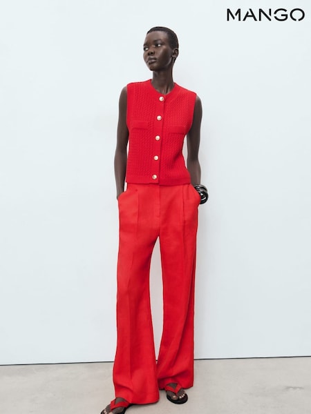 Mango Red Winneba Waistcoat (W97355) | £36