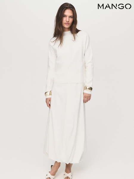 Mango White Chimney Sweater (W97362) | £36