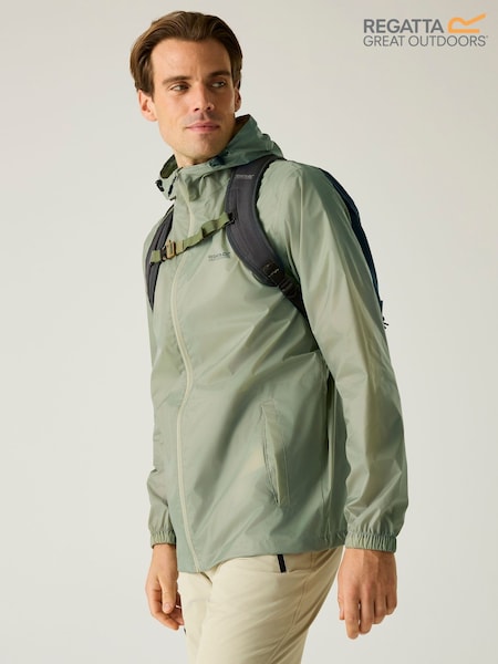 Regatta Green Mens Waterproof Pack It Jacket (W97395) | £35