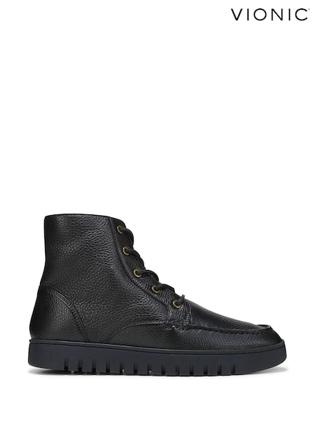 Vionic Black Regular Fit Uptown Jackson Arch Support Lace Up Boots (W97655) | £190