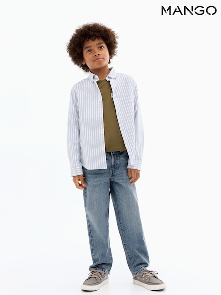 Mango Blue Straight Jeans (W97803) | £26