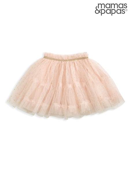 Mamas & Papas Pink Sparkle Mesh Tutu Skirt with Metallic Waistband (W97911) | £25