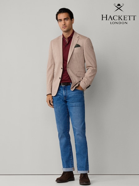 Hackett Blue Slim Fit Powerflex Light Wash Denim Jeans (W98011) | £150
