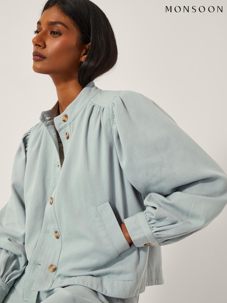 Monsoon Blue Ciara Puff Sleeve Denim Jacket (W98523) | £75