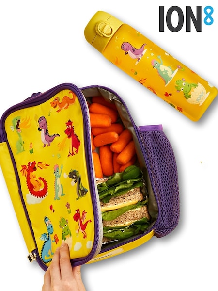 Ion8 Dragons Lunch Bag and Leak Proof Recyclon Water Bottle Bundle (W98775) | £23
