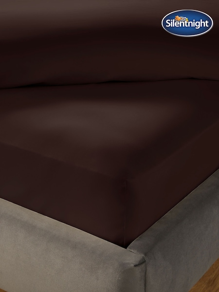 Silentnight Deep Plum Pure Cotton 40cm Extra Deep Fitted Sheet (W98933) | £22 - £27