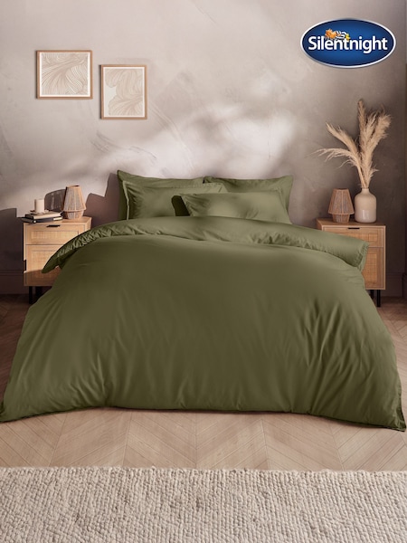 Silentnight Sage Cotton Rich T180 Washed Duvet Set (W98936) | £26 - £36