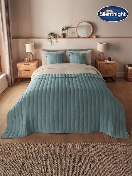 Silentnight Blue Quilted Bedspread (W98941) | £30