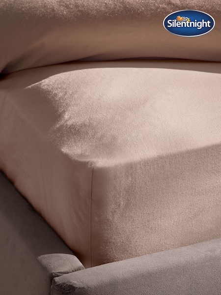 Silentnight Natural Cotton Rich T180 Washed Fitted Sheet (W98998) | £17 - £22