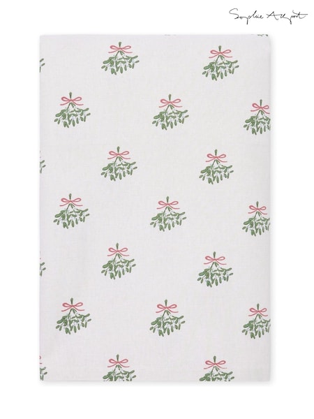 Sophie Allport OffWhite Mistletoe Tablecloth (W99169) | £76