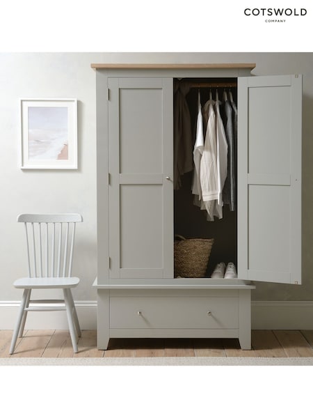 Cotswold Company Dove Grey Chester Double Wardrobe (W99225) | £968
