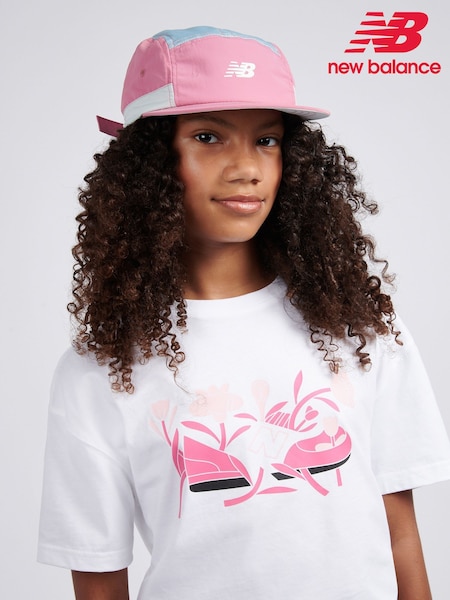 New Balance Pink Athletics Graphic Contrast 5 Panel Cap (W99251) | £18