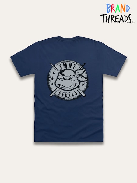 Brand Threads Blue Teenage Mutant Ninja Turtles Print T-Shirt (W99366) | £24