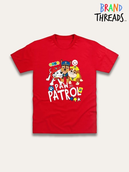 Brand Threads Red Paw Patrol Print T-Shirt (W99368) | £18