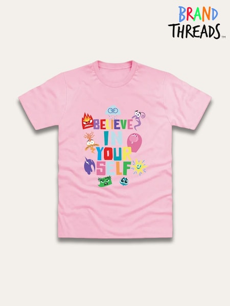 Brand Threads Pink Inside Out 2 Print T-Shirt (W99375) | £18