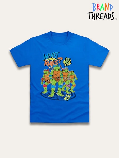 Brand Threads Blue Teenage Mutant Ninja Turtles Print T-Shirt (W99381) | £18