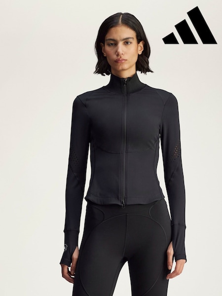 adidas Stella McCartney Black Long Sleeve Zip Top (W99427) | £120