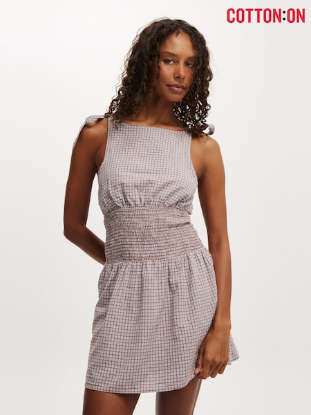 Cotton On Red Mini Lola Tie Shoulder Dress (W99553) | £35