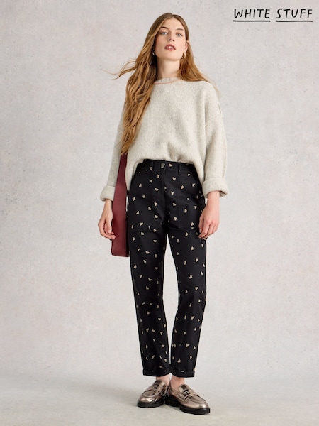 White Stuff Black Twister Chino Trousers (W99609) | £59