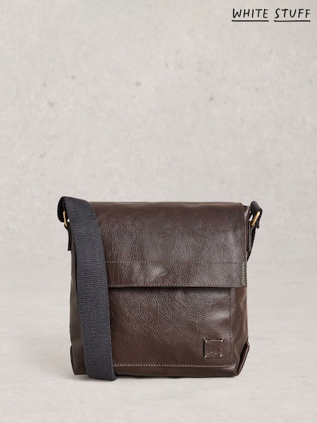 White Stuff Brown Connor Leather Cross-Body Bag (W99727) | £69