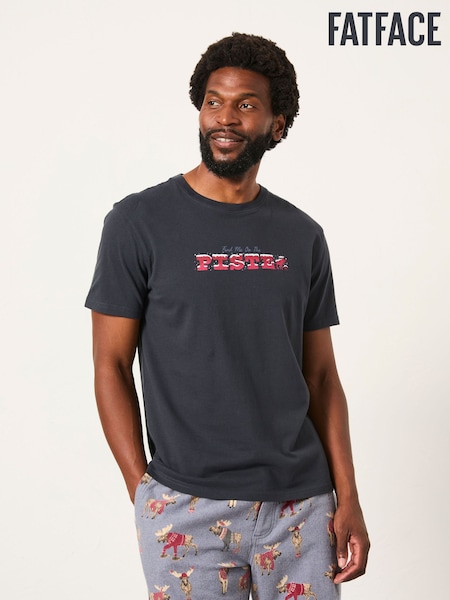FatFace Navy Shelter Piste Graphic T-Shirt (W99770) | £28