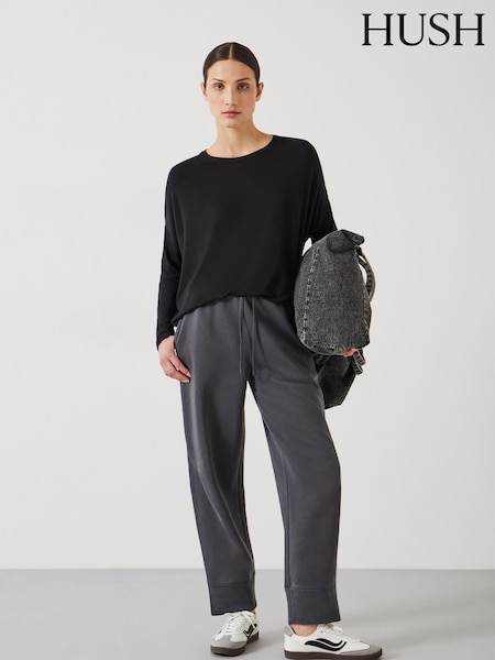 Hush Black Gillian Wide Jersey Blouse (W99846) | £45