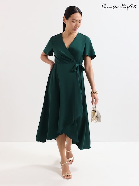 Phase Eight Green Julissa Wrap Dress (Y00032) | £129