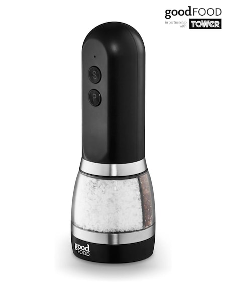Good Food Black Rechargeable Duo Salt and Pepper Mill (Y00277) | £25