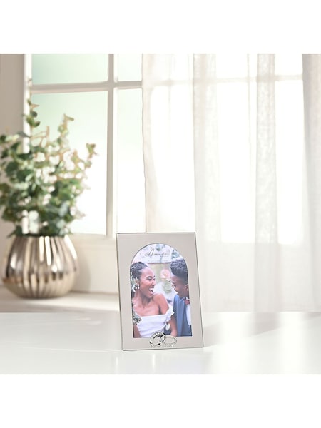 Widdop Silver Amore Arch Photo Frame With Rings 4" x 6 (Y00460) | £13