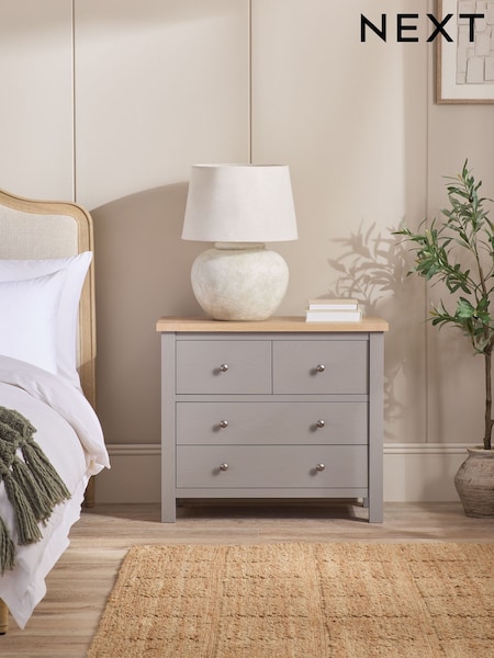 Dove Grey Malvern Paint Effect 4 Drawer Bedside Table (Y00539) | £275