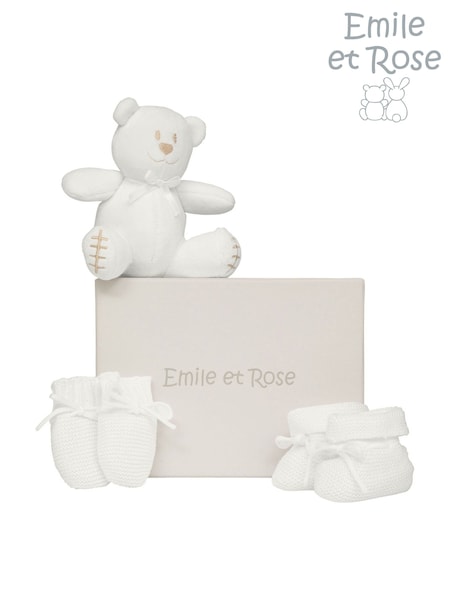 Emile Et Rose Kelsey Knitted Mitt Boottee & Toy Gift Set (Y00587) | £23