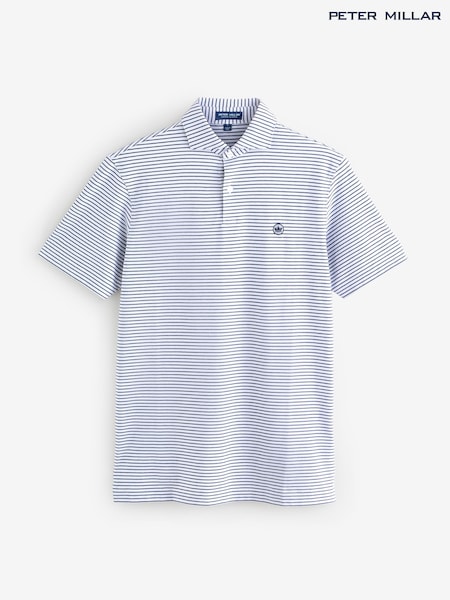 Peter Millar Grey Albatros Cotton Blend Golf Polo Shirt (Y00680) | £95