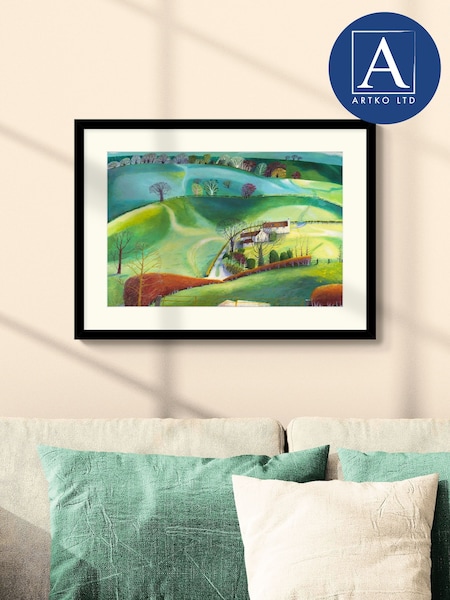 Artko Black Green Valley By Debbie Lush Framed Art (Y00730) | £95
