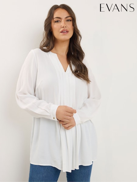 Evans Formal White Blouse (Y00751) | £36