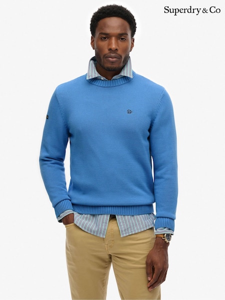 Superdry Blue Cotton Jumper (Y00806) | £50