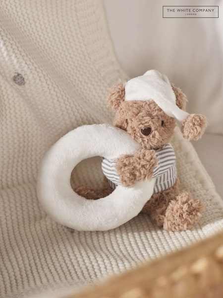 The White Company White Bedtime Teddy Rattle (Y00862) | £14