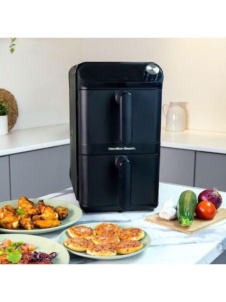 Hamilton Beach Black XXL Dual Stack 2 Drawer Air Fryer (Y01093) | £130