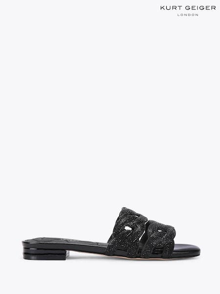 Kurt Geiger London Crystal Chain Flat Sandals (Y01169) | £159