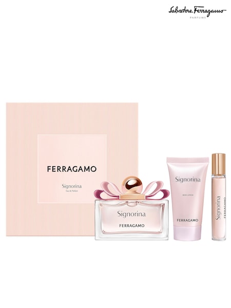 Ferragamo Signorina Women Eau de Parfum 100ml Body Lotion 50ml & Travel Spray 15ml Gift Set (Y01181) | £103