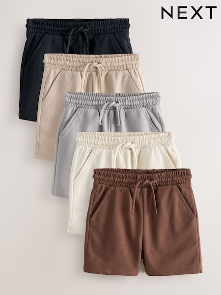 Chocolate Brown/Black/Stone/Grey Jersey Shorts 3 Pack (3mths-7yrs) (Y01264) | £19 - £29