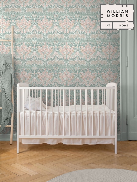 William Morris At Home Lullaby Blue Brother Rabbit 10M Wallpaper (Y01298) | £60