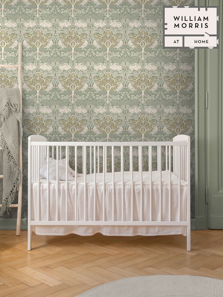 William Morris At Home Sage Brother Rabbit 10M Wallpaper (Y01300) | £60