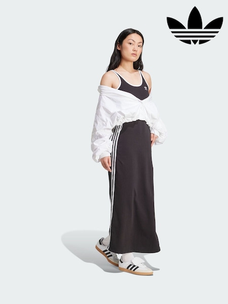 adidas Originals Black Adicolor 3-Stripes Tank Maxi Dress (Y01332) | £0
