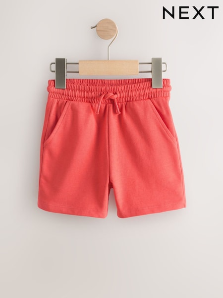 Coral Red Jersey Shorts (3mths-7yrs) (Y01346) | £4 - £6