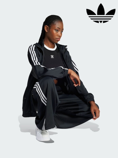 adidas Originals Black Adicolor Satin Wide Leg Track Joggers (Y01351) | £70