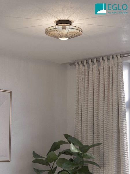 Eglo Black Midsumer Timeless Fabric Ceiling Light (Y01360) | £79