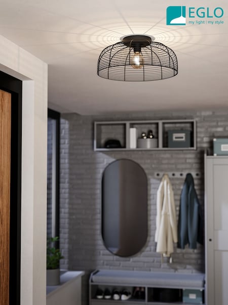 Eglo Black Rinroe Steel Wire Ceiling Light (Y01365) | £103