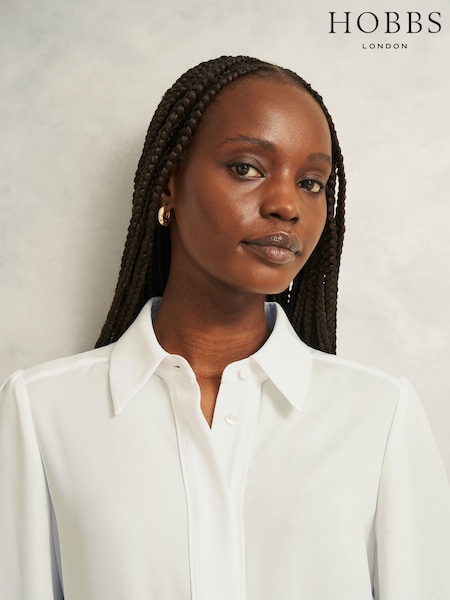Hobbs White Rose Blouse (Y01837) | £89
