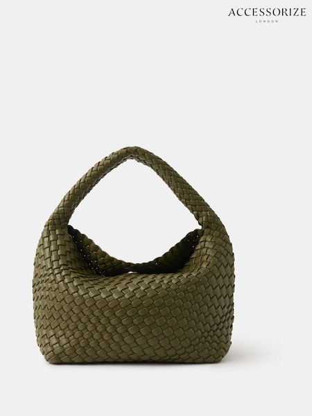 Accessorize Green Woven Shoulder Bag (Y01896) | £45