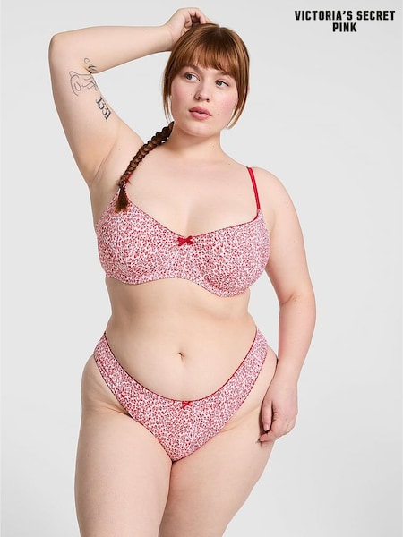 Victoria's Secret PINK Red Leopard Wired Bikini Top (Y02022) | £34